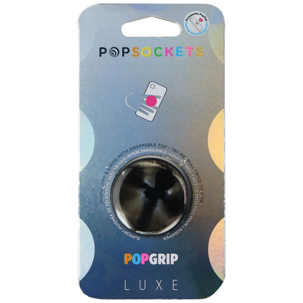 PopSockets PopGrip Swappable Phone Grip and Phone Stand - Swirl Smoke