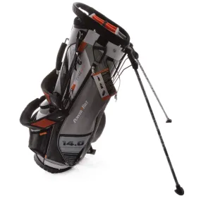 Power-Bilt TPX Hybrid 14-Way Divided Stand Bag - Silver/Phantom/Orange