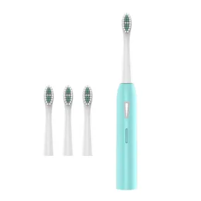 Rechargeable Sonic  Electric Toothbrush With 4 Heads-Q-C41-BLUE