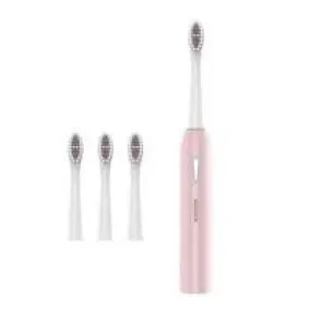 Rechargeable Sonic  Electric Toothbrush With 4 Heads-Q-C41-PINK