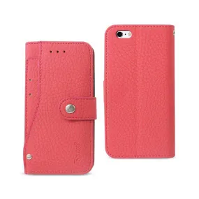 Reiko REIKO IPHONE 6/ 6S WALLET CASE WITH SLIDE OUT POCKET AND FOLD STAND IN HOT PINK