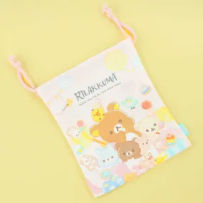 Rilakkuma & Friends Warm Smiles Drawstring Pouch