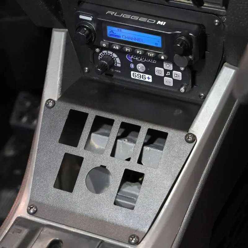 Rugged Radios Lower Accessory Panel - Switch Pros 12 - Polaris RZR PRO XP/RZR Turbo R/RZR PRO R Dash Mount Radio/Intercom