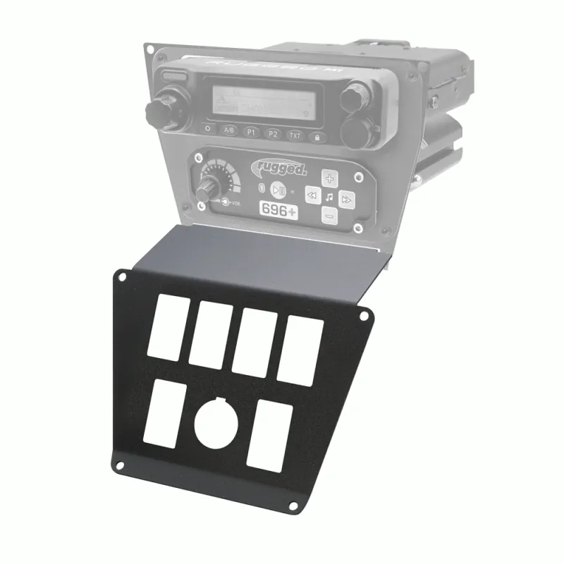 Rugged Radios Lower Accessory Panel - Switch Pros 12 - Polaris RZR PRO XP/RZR Turbo R/RZR PRO R Dash Mount Radio/Intercom