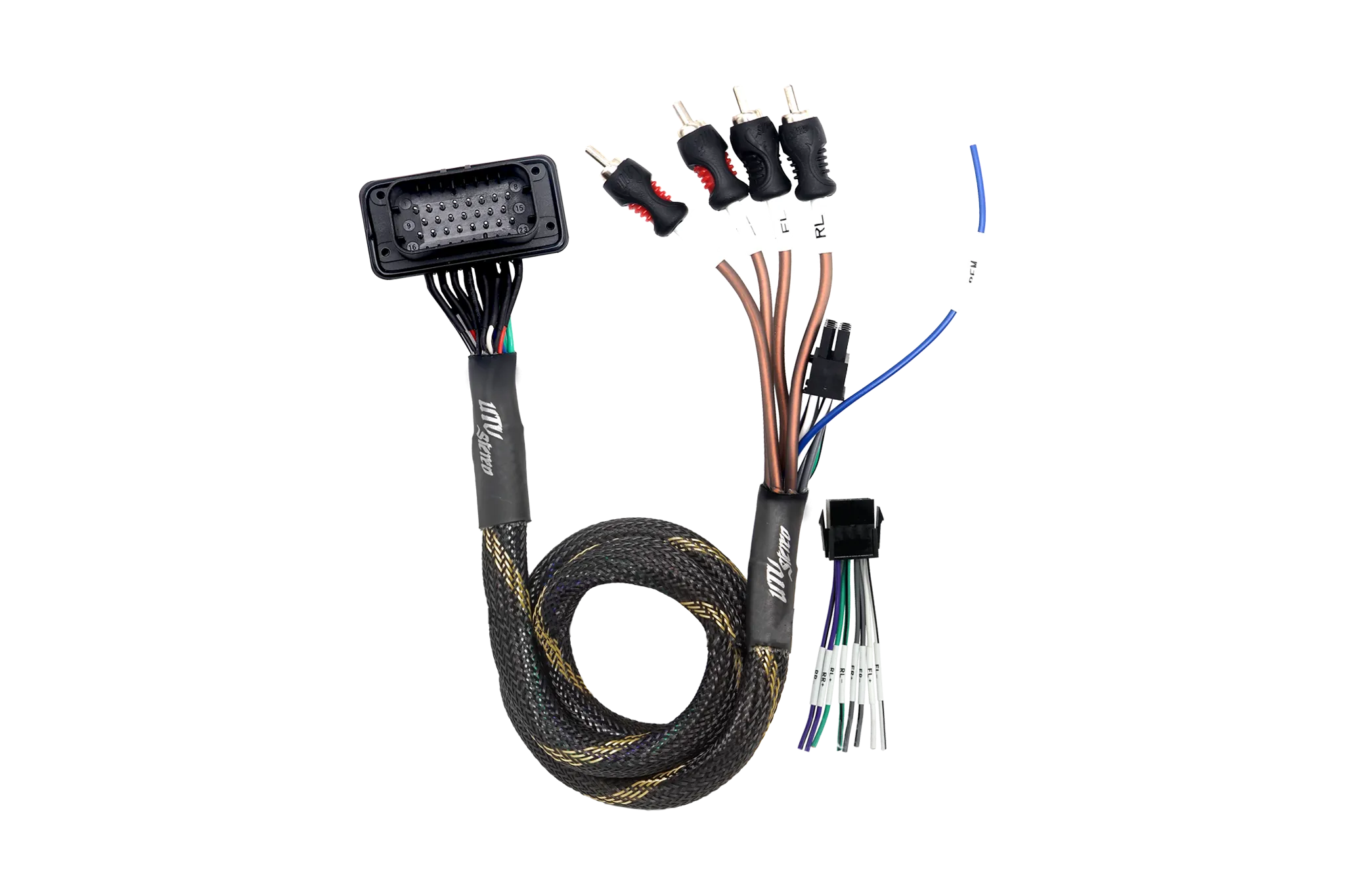 RZR® Pro Series Ride Command Front & Rear RCA Output   Speaker Wire & Remote | UTVS-PRO-RC-RCA-OUT