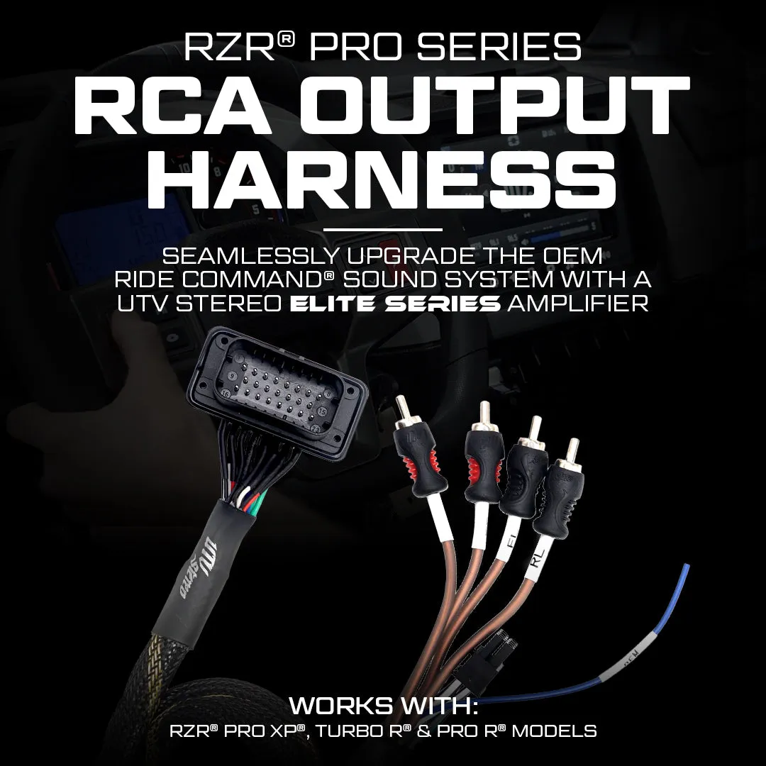 RZR® Pro Series Ride Command Front & Rear RCA Output   Speaker Wire & Remote | UTVS-PRO-RC-RCA-OUT