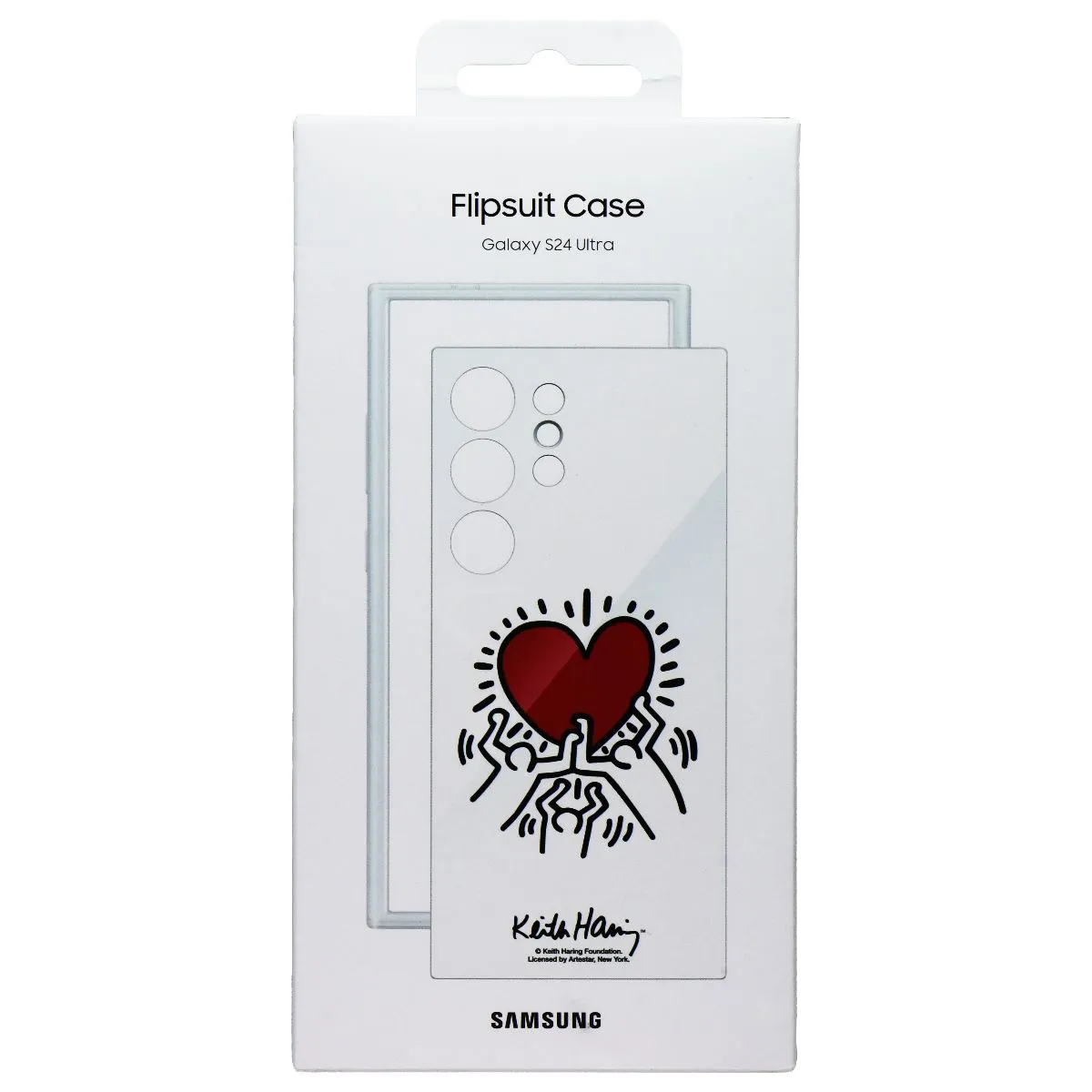 Samsung Official KEITH HARING Flipsuit Case for Galaxy S24 Ultra - White