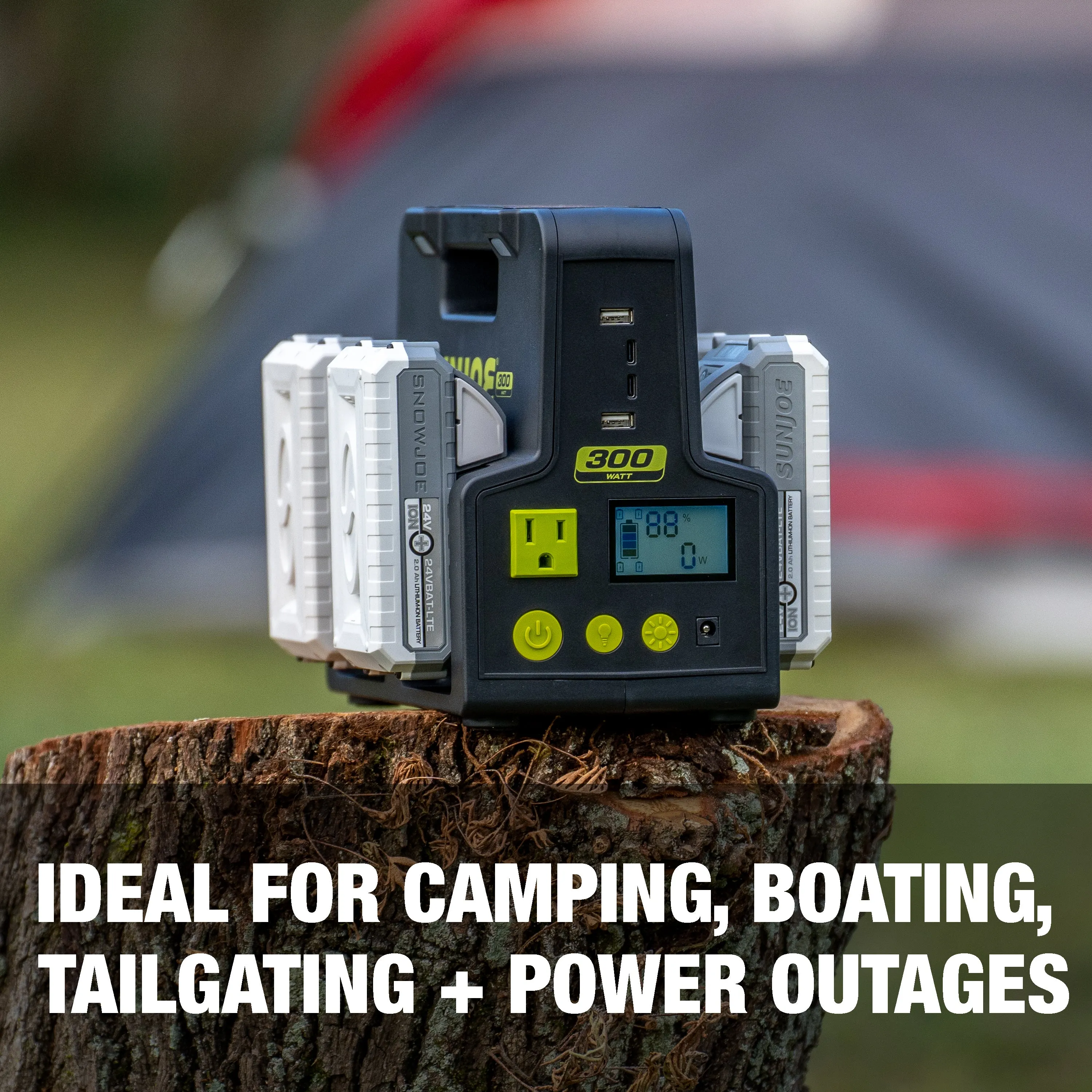 Snow Joe   Sun Joe Ultimate 24-Volt* Charging Bundle | Portable Generator/Charging Station & 2.0-Ah Battery