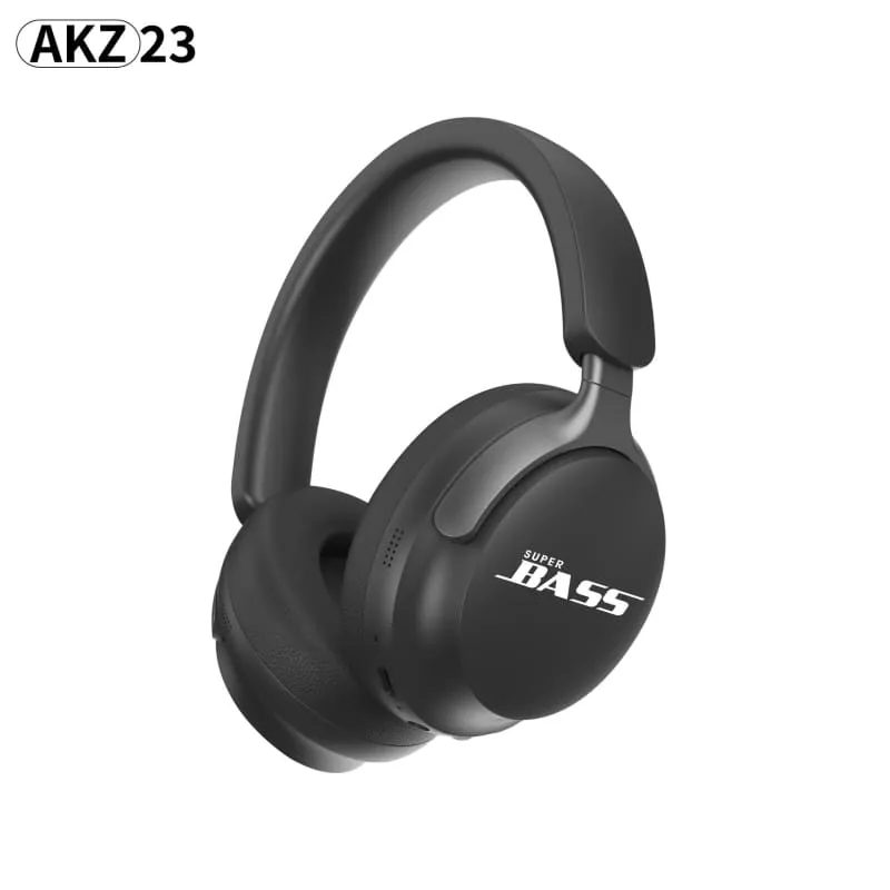 Stylish White Wireless Bluetooth Headset with Akz-23 Card Insertion