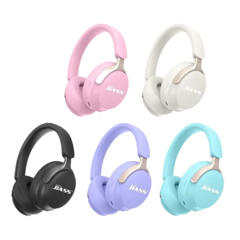 Stylish White Wireless Bluetooth Headset with Akz-23 Card Insertion