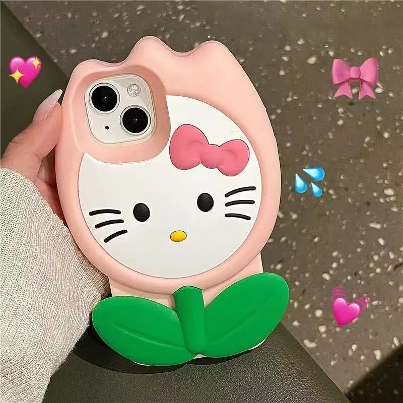 Sweet Kitty Flower Phone Case