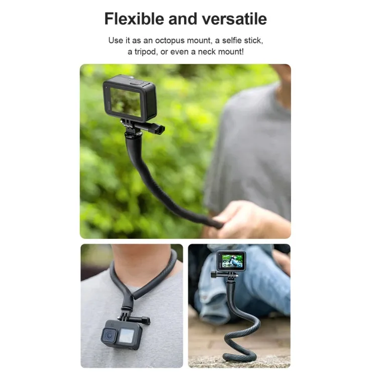 TELESIN Flexible Mount Bracket Octopus Tripod For Mini Action Camera and Mobile Phone,Spec: With Phone Clip Kit