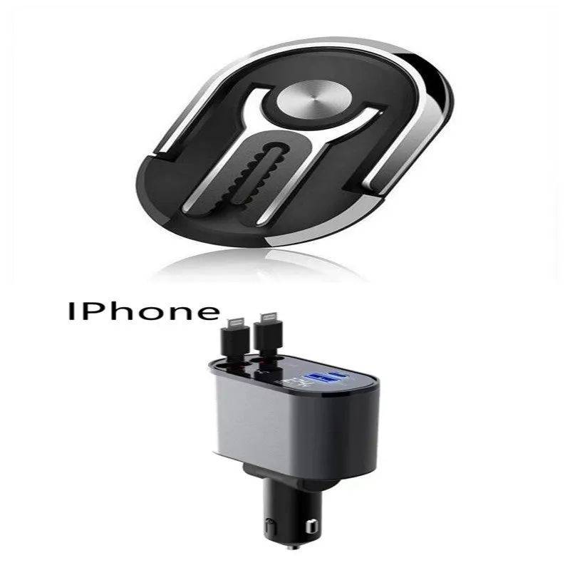 Universal Multipurpose Mobile Phone Holder Car Air Vent Grip Mount Stand Rotation Finger Ring Holder Bracket