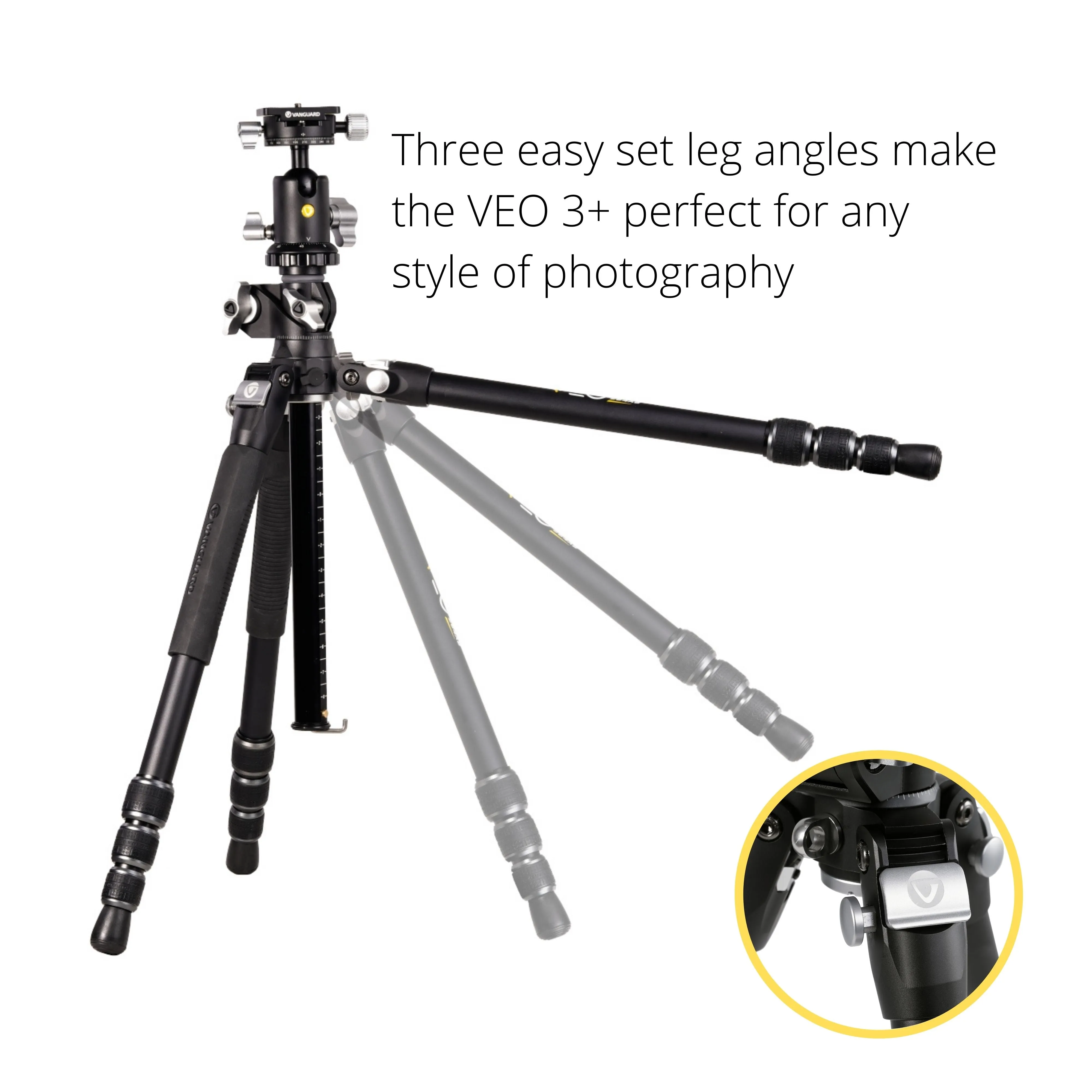 VEO 3T  234AB Versatile Aluminium Travel Tripod with Dual Axis Ball Head - 10kg Load Capacity