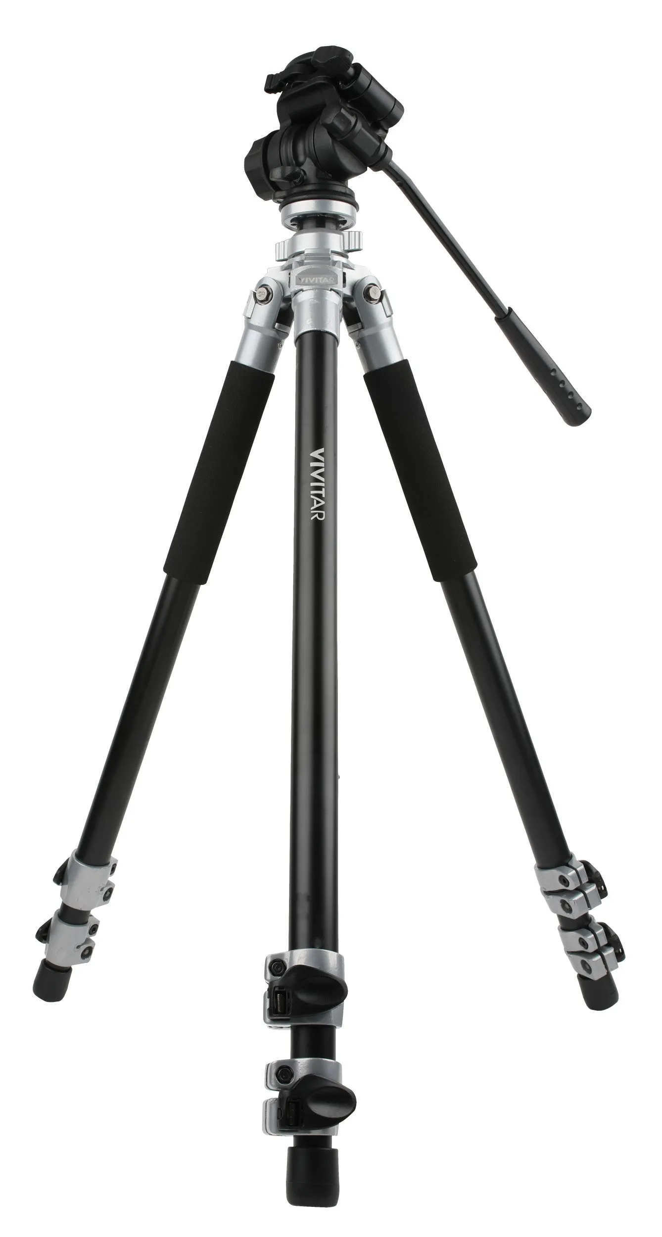 Vivitar Cinema 71 Inch Aluminum Alloy Tripod 360° Fluid Head with Pan Tilt