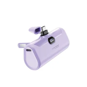 Vyvylabs Q05 Capsule Power Bank 5000mAh (With Stand and Led light)- purple