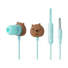 We Bare Bears Collection 4.0 In-ear Earphones with Storage Bag Model: 838 (Green)