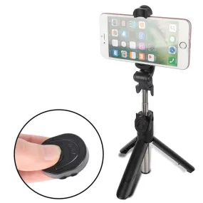 Wireless Remote Controlled Selfie Stick With Foldable Tripod Stand