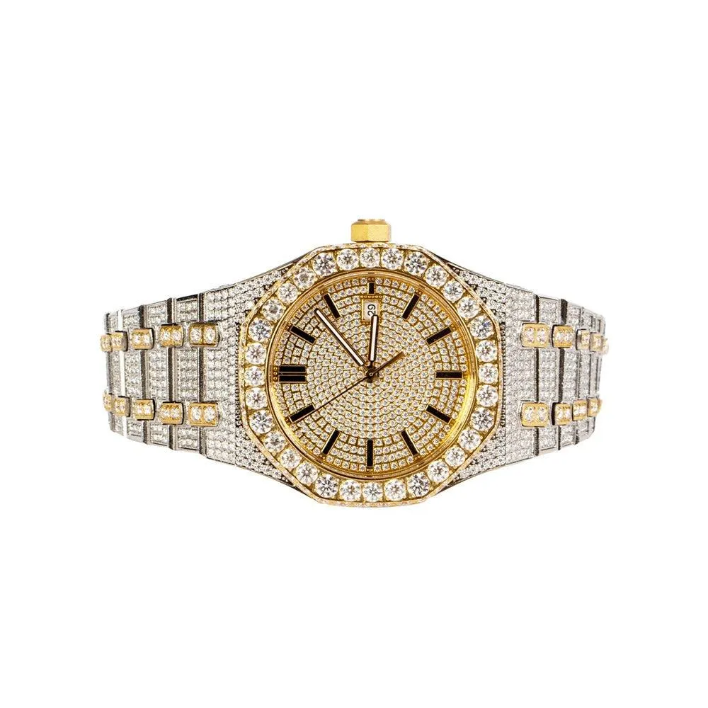 Womens Moissanite Watch Christmas Gift Octagon Gold Sale