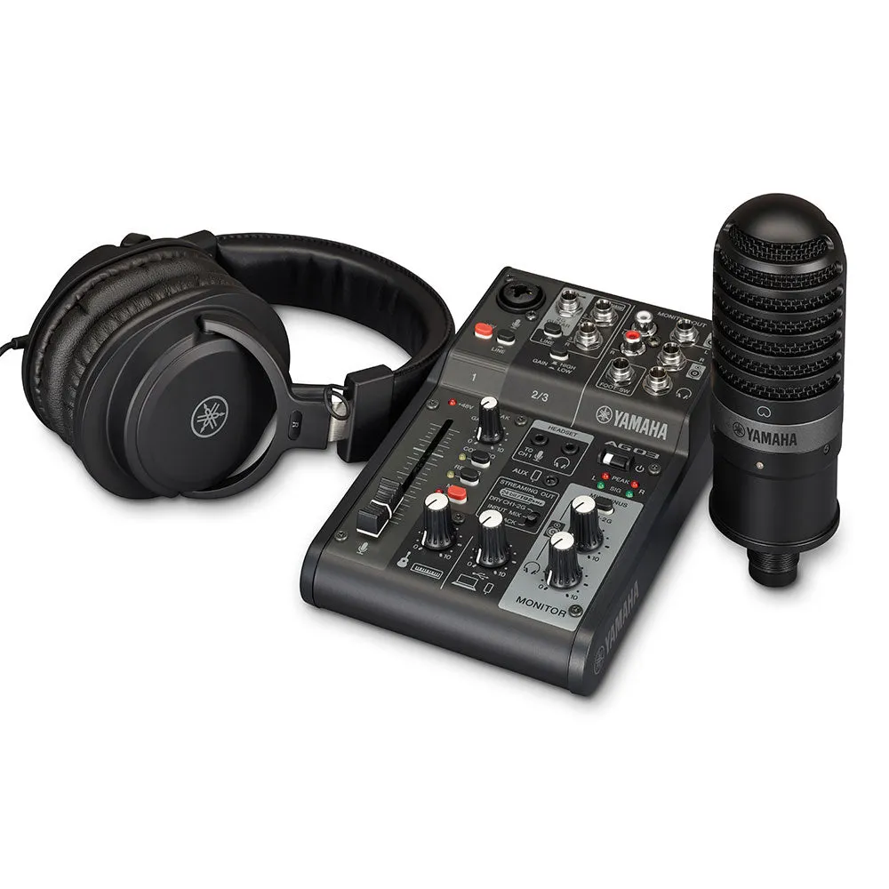 Yamaha AG03MK2B-PACK Live Streaming Pack in Black