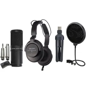 Zoom ZDM-1 Podcast Mic Pack Accessory Bundle with Microphone Pop Filter   Adapters